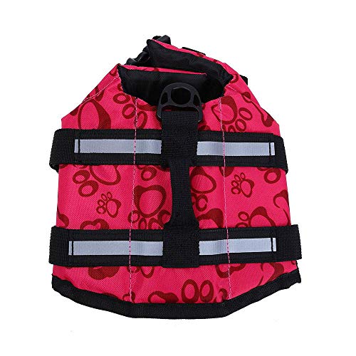 Gulunmun Hund Schwimmweste Haustier Schwimmwesten/Schwimmen Sicherheitskleidung für Hunde Hund Schwimm Schwimmweste mit Sicherheit Reflective Stripe-Red XS von Gulunmun