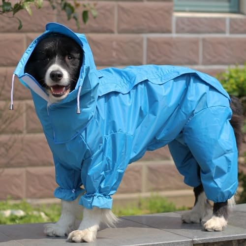 Gulunmun Hunde-Regenmantel,Wasserdicht,Für Mittelgroße Und Große Hunde,Kapuzenjacke,Poncho,Haustier-Regenmantel,4,12 von Gulunmun