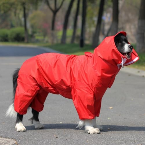 Gulunmun Hunde-Regenmantel,Wasserdicht,Für Mittelgroße Und Große Hunde,Kapuzenjacke,Poncho,Haustier-Regenmantel,5,24 von Gulunmun