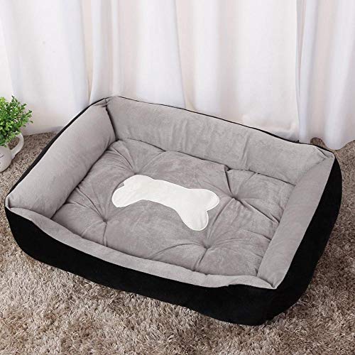 Gulunmun Hundebett Warm Hundematte Matratze Haus Winter Katze Bett Soft Nest Dogs Baskets Puppy Nest-Black_M von Gulunmun