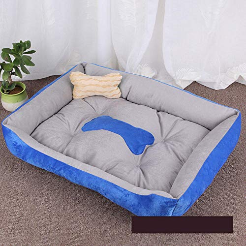 Gulunmun Hundebett Warm Hundematte Matratze Haus Winter Katzenbett Soft Nest Dogs Baskets Puppy Nest-Blue_S von Gulunmun