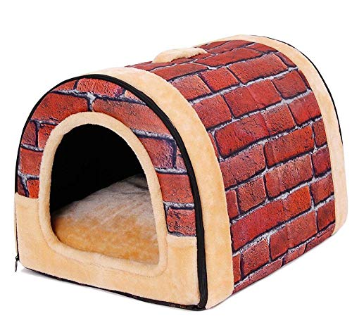 Gulunmun Hundehaus Form Hund Katze Mädchen bequem zu Haustier Produkt Pet Betten weichen Hundehaus Pet House Sleeping Dog Products-Coffee_L__ tragen von Gulunmun