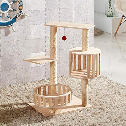 Gulunmun Massivholz Katze Klettergerüst Katzenstreu Kratzbrett Sisal Grab Column Jumping Plattform Pet House Vier Jahreszeiten Supplies-ml2_L von Gulunmun