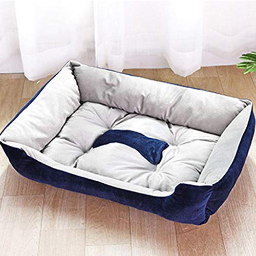 Gulunmun Mode Plüsch Knochen Hundebett für große Hunde Retriever Hundedecke Betten Katze Welpe Matratze Hundekorb für Animal-Blue_78x58x13cm von Gulunmun