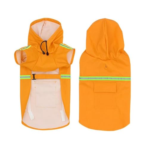 Gulunmun Pet Clothes Reflect Light Wind-Proof Durable Wear-Resistant Pet Supplies Dog Raincoat Pet Clothing,orange M von Gulunmun