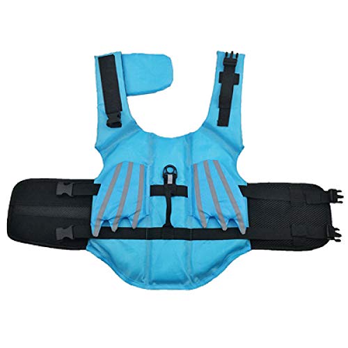 Gulunmun Pet Dog Schwimmweste Dog Floatation Vest Cute Doggie Safety Badeanzug Reflective Preserver Kleidung für Pet Swimming-Blue L. von Gulunmun