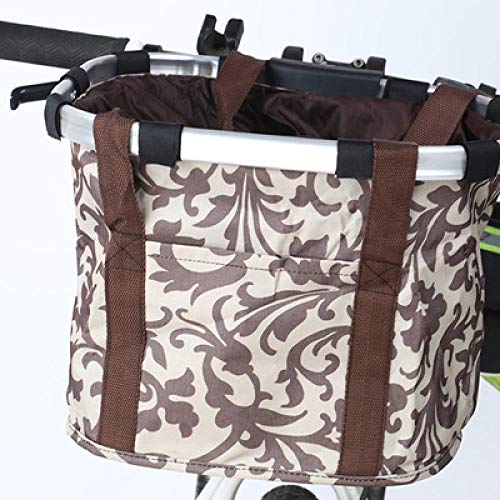 Gulunmun Pet Fahrradträgertasche Puppy Cat Travel Fahrradträgersitz Für Kleinen Hundekorb Reisezubehör Abnehmbarer Fahrradkorb-Kaffee 38x27x26cm von Gulunmun