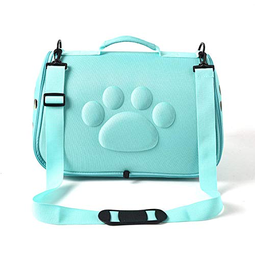 Gulunmun Pure Color Travel Pet Taschen Cat Eva Tragetaschen Atmungsaktiv Faltbar Kleiner Hund Outdoor Einzelner Schulterbeutel Pet Carrying-Green, 50x26x26cm von Gulunmun