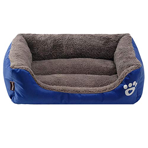 Gulunmun Tiere Katze Liefert Große Hundekissen Korb Zwinger Haustiere Hausmatte Korb Für Große mittelgroße Hundebett Katze Panier Hund House-Navy_Blue_XXXL_110cmx85cmx19cm von Gulunmun