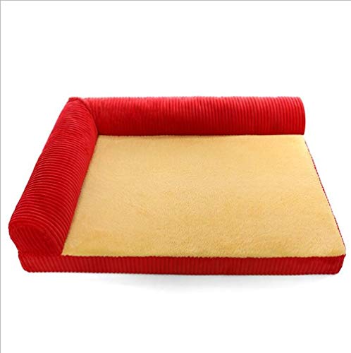 Gulunmun Verdickung Warm Pet Brown Bed Mat Erhältlich All Seasons Extra Large Hundebett House Sofa Plus Size Hundebett Matratze-red_XXL von Gulunmun