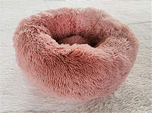 Gulunmun Warmes Fleece Hundebett 50 60 70 80cm Rundes Haustierliegekissen für kleine mittelgroße Hunde & Katzen Winter Hundehütte Hundewelpe Mat-3_Diameter_50cm von Gulunmun