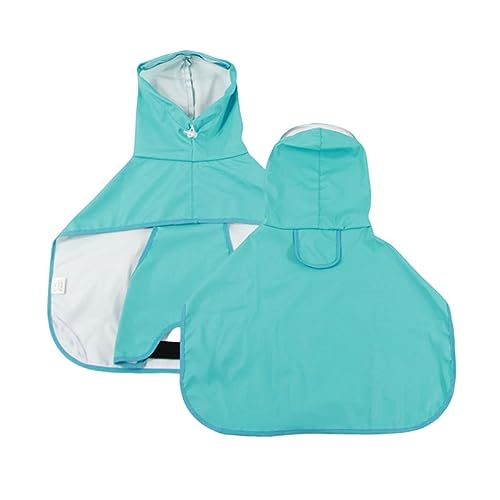 Gulunmun Wasserdichter Regenmantel Für Kleine Und Große Hunde,Mittelgroße Und Große Hundekleidung,Atmungsaktive Regenmanteljacke,Hundeponcho,Kleidungsweste,Blau,4XL von Gulunmun