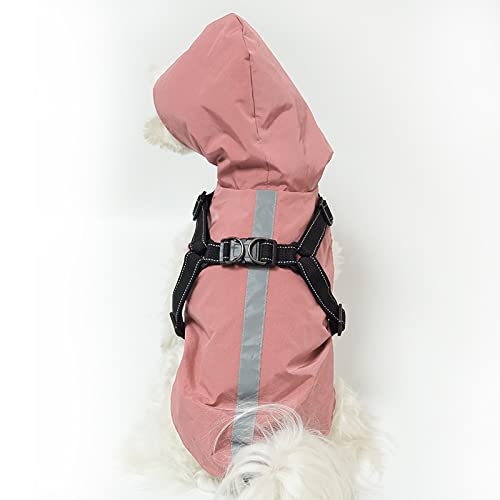 Gulunmun wasserdichte Haustier-Hundeweste,Jacke,Haustier-Regenmantel,Kleidung Für Kleine,Mittelgroße Hunde,Welpenmantel,Hunde-Haustier-Kleidung,Rosa,M von Gulunmun