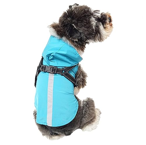 Gulunmun wasserdichte Haustier-Hundeweste,Jacke,Haustier-Regenmantel,Kleidung Für Kleine Und Mittelgroße Hunde,Blau,XXL von Gulunmun