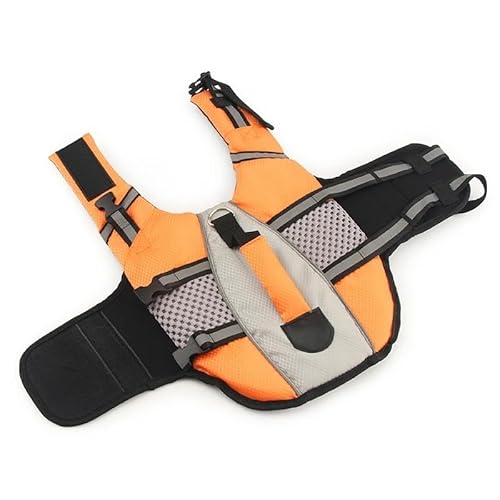 Haustier-Schwimmweste,Jacke,Bequemer Hunde-Badeanzug,Hunde-Badeanzug,orange,M von Gulunmun