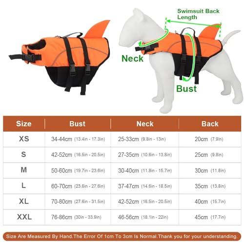 Haustier-Schwimmweste,Schwimmweste,Badeanzug,Jacke,Sommer,Kleiner,Mittelgroßer Hundemantel,Reflektierende Kleidung,Orange,XL von Gulunmun