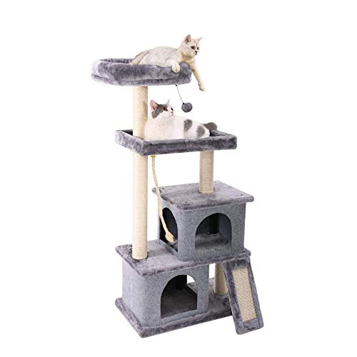 Holz Klettern Baum Katze springen Spielzeug Spaß Kratzbäume Solid Cats Klettergerüst Heimtierbedarf Products-AMT0030Gray_M__ von Gulunmun