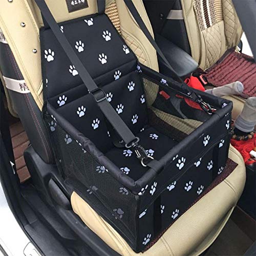 Hund Autositzbezug Tasche Korb Haustier Hund Träger Autositz Pad Safe Carry House Katze Welpen Tasche Auto Reise Zubehör Wasserdicht-40x30x25cm schwarz 2 von Gulunmun