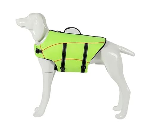 Hunde-Schwimmweste,Badeanzug,Weste,Schwimmweste,Auftriebsweste,Haustier-Badeanzug,Grün,L von Gulunmun