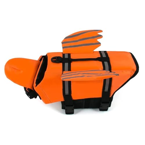 Hunde-Schwimmweste,Hunde-Rettungsring Für Schwimmbad,Boot,Pool,Ripstop-Hunde-Schwimmweste Mit Hohem Auftrieb Und Hebegriff Für Hunde,orange,XS von Gulunmun