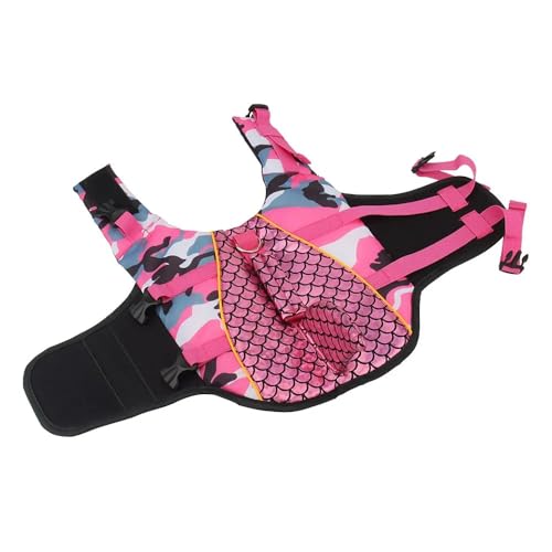 Hundeschwimmbekleidung Sicherheitskleidung Weste Schwimmanzug Outdoor Haustier Hund Float Schwimmweste Weste,Rose,XL von Gulunmun