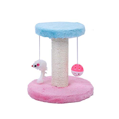 Kratzbaum Grosse Katzen Kletterbaum Stabiler Lustige Plüsch Katze Klettern Regal Kratzbaum Pet Play Spielzeug Maus Kratzen Doppel Hängende Kugelpfosten Klettergerüst Katze Möbel-A1_20X20X22Cm von Gulunmun