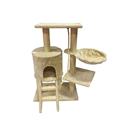 Kratzbaum Turmspielzeug Beige Climbing Cat-White_M von Gulunmun