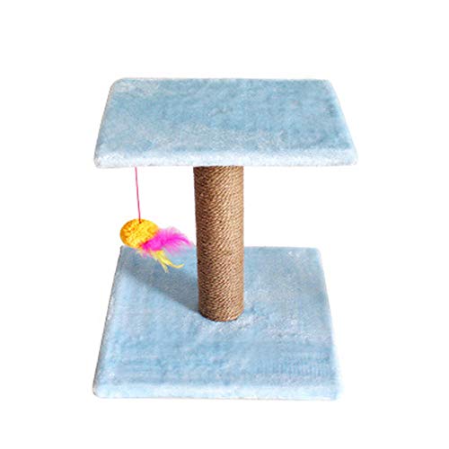 Pet Toys Für Katzen Klettergerüst Kratzbaumspielzeug Kratzkissen Katzenkratzspielzeug Springplatte Cat House-Blue_36X36X38CM von Gulunmun