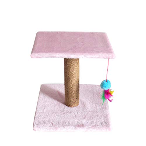 Pet Toys Für Katzen Klettergerüst Kratzbaumspielzeug Kratzkissen Katzenkratzspielzeug Springplatte Cat House-Pink_36X36X38CM von Gulunmun