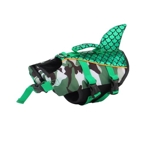 Reflektierende Schwimmweste Für Hunde,Schwimmweste,Hundebadeanzug,Outdoor-Wasser-Pool-Kleidung,Haustier-Badebekleidung,Green,M von Gulunmun