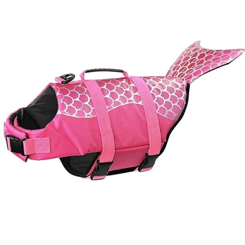 Schwimmweste Für Hunde,Verbesserter Auftrieb,Schwimmkleidung Für Kleine Hunde,Sicherheitsweste Mit Griff Für Mittelgroße Und Große Hunde Beim Surfen,Rosa1,S von Gulunmun