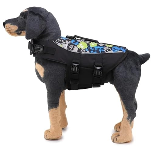 Sommer-Schwimmweste Für Hunde,Badeanzug Für Hunde,Reflektierender Badeanzug,Kleidung Für Hundebedarf,9,M 10–20 kg,Brustumfang 52–62 von Gulunmun