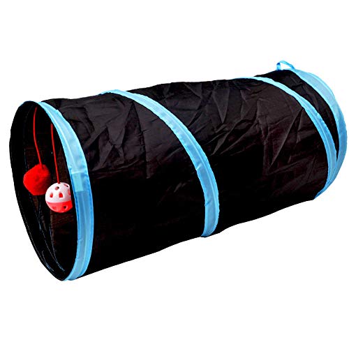 Tunnel Für Katzen Kleintierspielzeug Lustige Outdoor-Spiel Haustier Katze Tunnel Spielzeug Röhren Zusammenklappbare Crinkle Spielen Spielen Faltbare Spielzeug Mit Glocke Ball @ As, Bild, 50X25, von Gulunmun