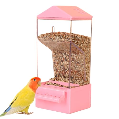 Automatic Bird Feeder, Smart Clear Parakeet Feeder Dispenser, Large Capacity Food Container, Anti-Spill Cage Accessory for Backyard, Cockatiel, Finch, Squirrel von Gungtj