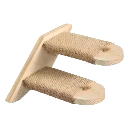 Cat Steps for Wall, Wall Mounted Cat Climbing Rack, Wooden Cat Wall Staircase, Cat Ladder Furniture,Wooden Shelf with Scratching Sisal Rope 12x20x8cm to 44x20x8cm for Cats von Gungtj