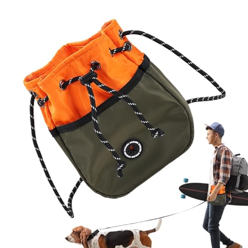 Dog Training Treat Pouch, Waterproof Dog Treat Bag, Large Capacity Puppy Treat Bag, Poop Bag Dispenser for Dogs, Adjustable Dog Treat Pouch, Dog Treat Shoulder Bag, Training Treat Pouch for Walking, von Gungtj