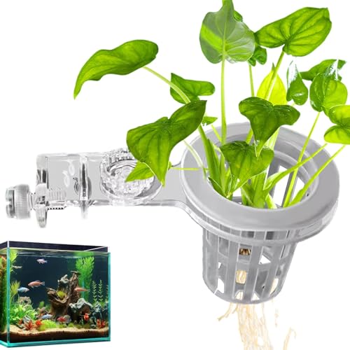 Gungtj Aquarium-Pflanzenhalter, Wasserpflanzentopf für Aquarien, hängender Aquaponischer Pflanzbecher, Wasserpflanzenkorb für Aquariumpflanzenzucht von Gungtj