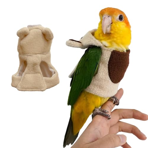 Gungtj Cockatiel Costume, Bird Outfit, Warm Bird Cloak, Bear Shape Parrot Cloth Green-Cheeked Conures Multi-Purpose Clothing Pet Fashion Playful Design Special Occasion Outfit Easy to Wear von Gungtj