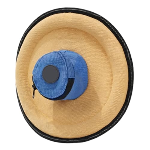 Gungtj Dog Flying Disc Toy, Soft Canvas Interactive Toy, Safe on Teeth, Outdoor Training Pet Supplies, Includes Snack Bag, 9.84 Inches, Fun Games for Parks and Yards von Gungtj