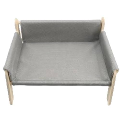 Gungtj Erhöhtes Hundebett, langes Outdoor-Hundebett, erhöhtes Hundebett, erhöhtes Bett, 53 x 44 x 27,5 cm, erhöhtes Hundebett, stabile Hundebetten, Stühle mit abnehmbarem Sofabezug für Haustiere, Grau von Gungtj