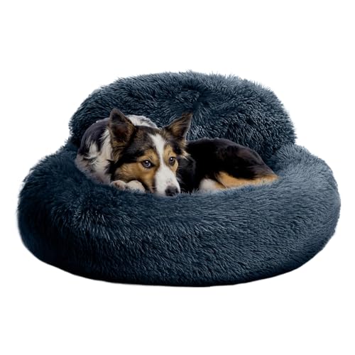 Gungtj Komfort-Hundebett, weiches, rundes Haustiersofa, erhöhte Kanten, rutschfeste Unterseite, Plüsch und beruhigendes Design für Nachtschlaf, stürmisches Wetter, tägliche Erholung, Wohnung Gungtj Komfort-Hundebett, weiches, rundes Haustiersofa, erhöhte Kanten, rutschfeste Unterseite, Plüsch und beruhigendes Design für Nachtschlaf, stürmisches Wetter, tägliche Erholung, Wohnung von Gungtj