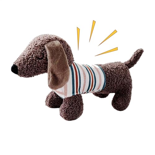 Gungtj Plush Squeaky Dog Toys, Aggressive Dog Chew Toys, Dachshund Shaped Puppy Playing Tool, Sturdy Interactive Pet Training Device,11.81x4.72x6.69 Inches, for Aggressive Chewers von Gungtj