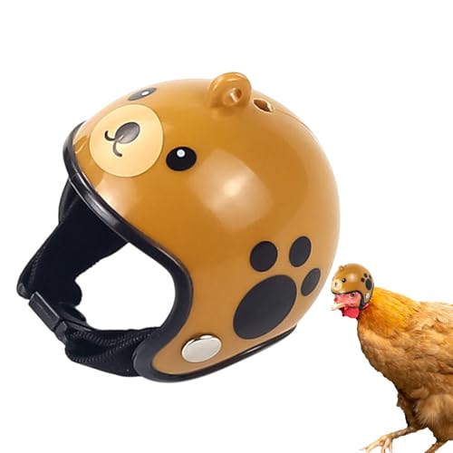 Hats for Chickens, Funny Chicken Hard Hat with Strap, Safety Headgear, 1.57x1.77 Inches, Small Animal Headwear for Indoor and Outdoor Use, Pet Bird Costumes von Gungtj