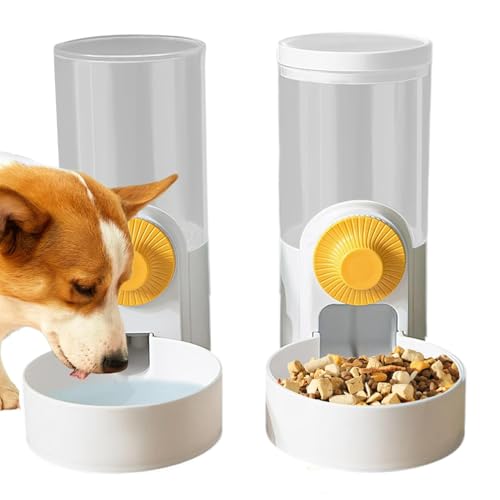 Kaninchenfutter Wassernäpfe, Auto Pet Feeder Waterer, Hanging Automatic Food Water Dispenser, Rabbit Feeder and Water Bottle Set, Cage Cat Food and Water Dispenser Food Bowl for Bunny Chinchilla G von Gungtj