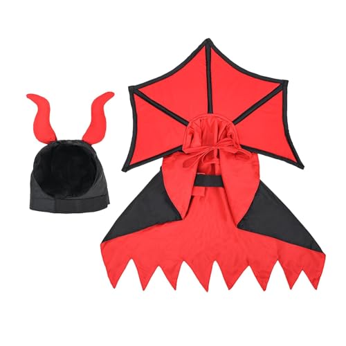 Katzen-Vampir-Umhang | Hundeumhang Cosplay | Zauberer-Outfit für Hunde, kleines Hunde-Halloween-Kostüm, mittelgroße Hunde, Cosplay-Outfit, Welpen-Vampir-Kostüm, perfekte Verwendung für Haustiere, von Gungtj