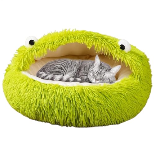 Katzenbett Höhle Kleine Hundehöhle Haus Kätzchen Bett Haus Plüsch Warm Haustier Haus Weich Warm Katzenbett Winter Haustierbett Indoor Katzenbett Haustier Haus Nest Gemütliches Katzenbett Weiches von Gungtj