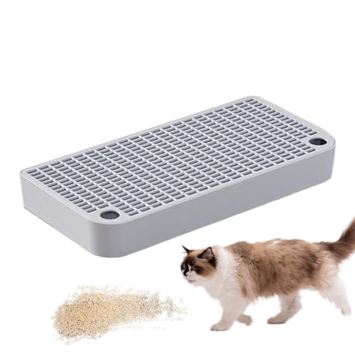 Katzenstreu Matte Haustier Rampe Pedal Katzentoilette Filterfunktion Tier Toilettenbox Wasserdicht Kätzchen Rampe Häschen Zubehör 12,6x6,3x1,57 Zoll für Outdoor & Indoor von Gungtj