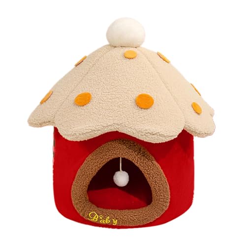 Mushroom Cat Bed, Warm Cat Nest, Cozy Pet Bed, Cat Sleeping Bed, Puppy House Bed, Cat Bed Cave, Removable Cushion Cat Bed, Comfy Pet Bed for Cats, Washable Pet Bed, Pet Bed for Cats von Gungtj