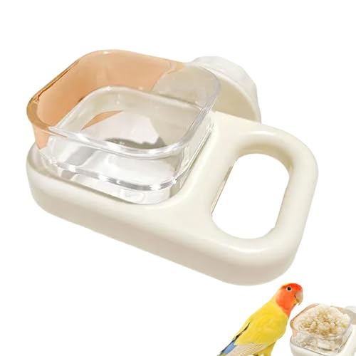 Parakeet Food Dish, Portable Bird Feeding Dish Cups, Cage Accessories, Durable Water Bowl,3.39x2.87x1.73 Inches for African Greys, Conures, and Small Bird von Gungtj