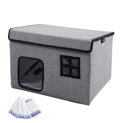 Pet Kennels, Large Cat Safe Shelter, Cat Cooling Shelter, Winter Warm Pet Shelter, Imitation Linen Cat House, Cooling Pet Shelter, Pet Kennel for, Cat Dog Shelter, Pet Safe Shelter von Gungtj